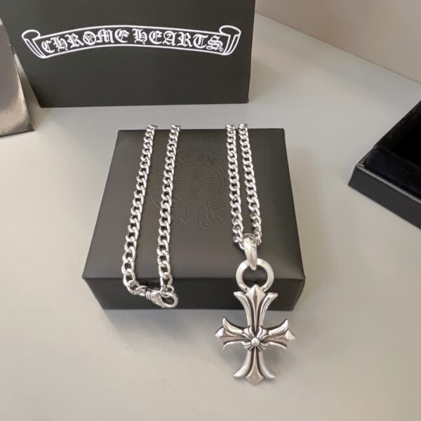 Chrome Hearts -Silver Cross Necklace #2373