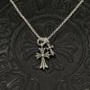 Chrome Hearts-Large and Small Double Cross Necklace #2376