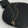 Chrome Hearts-Large & Small Dual Gold Cross Necklace #2379