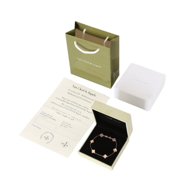 Van Cleef  Arpels -Mini Pink Shell Six-Petal Flower Bracelet #2391