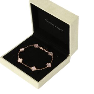 Van Cleef  Arpels -Mini Pink Shell Six-Petal Flower Bracelet #2391