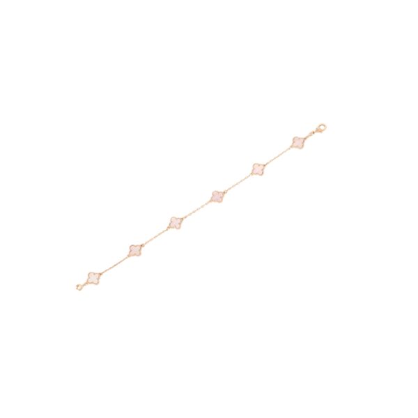 Van Cleef  Arpels -Mini Pink Shell Six-Petal Flower Bracelet #2391