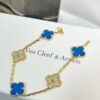 Van Cleef  Arpels #Blue Chalcedony Minimalist Diamond Bracelet  #2394