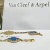 Van Cleef  Arpels #Blue Chalcedony Minimalist Diamond Bracelet  #2394