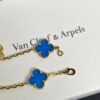 Van Cleef  Arpels #Blue Chalcedony Minimalist Diamond Bracelet  #2394