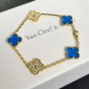 Van Cleef  Arpels #Blue Chalcedony Minimalist Diamond Bracelet  #2394
