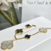 Van Cleef  Arpels -Large Five-Flower Black Onyx Bracelet#2380
