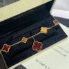 Van Cleef Arpels -Red Flower Tiger's Eye Bracelet #2399