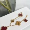 Van Cleef Arpels -Red Flower Tiger's Eye Bracelet #2399