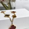 Van Cleef Arpels -Red Flower Tiger's Eye Bracelet #2399