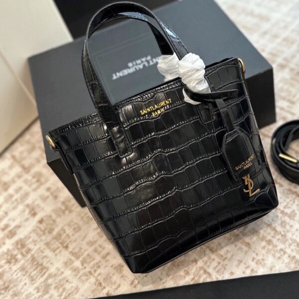YSL-Handheld Tote Bag with Crocodile Pattern#2146