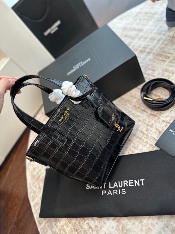 YSL-Handheld Tote Bag with Crocodile Pattern#2146