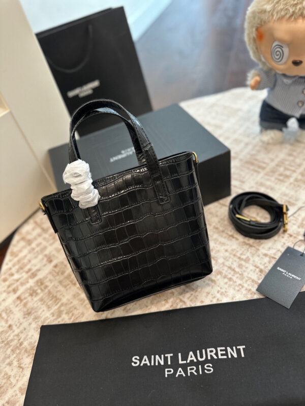 YSL-Handheld Tote Bag with Crocodile Pattern#2146