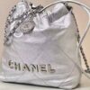 CHANEL-Sterling Silver Garbage Bag - Style Clutch#2183