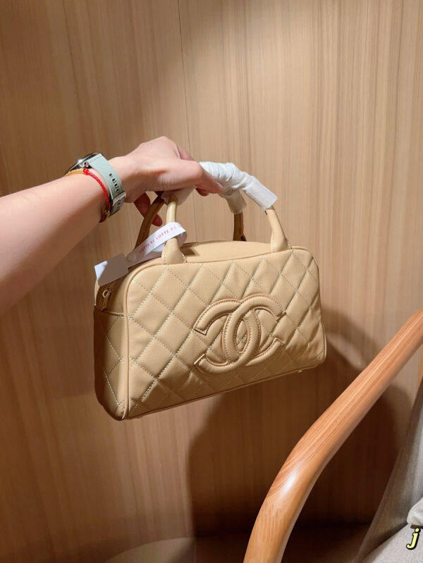 CHANEL-Caviar Leather Bowling Bag#2185