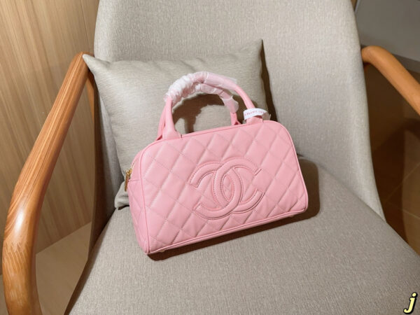 CHANEL-Caviar Leather Bowling Bag#2185