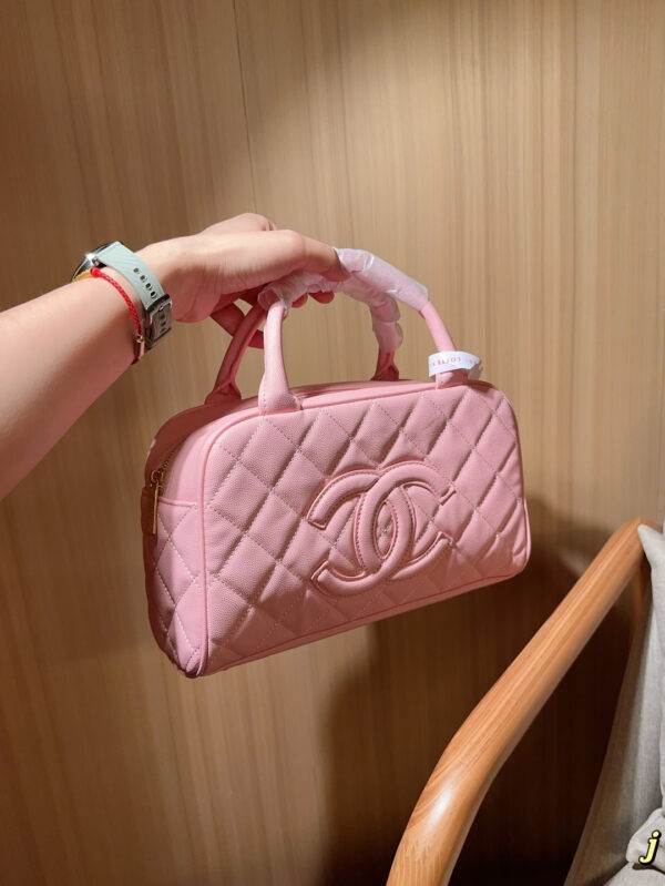 CHANEL-Caviar Leather Bowling Bag#2185