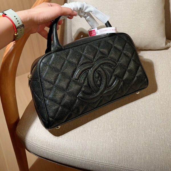 CHANEL-Caviar Leather Bowling Bag#2185