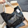 CHANEL-black leather tote bag#2205