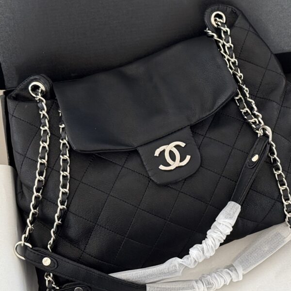 CHANEL-vintage black and silver Gabrielle bag#2206