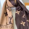 LV-brown reversible scarf#2207