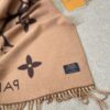 LV-brown reversible scarf#2207