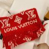 LV-red reversible scarf#2212