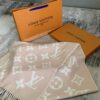 LV-Light-colored reversible two-tone scarf#2218