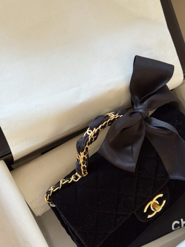 CHANEL-Velvet Bow Bag#2222