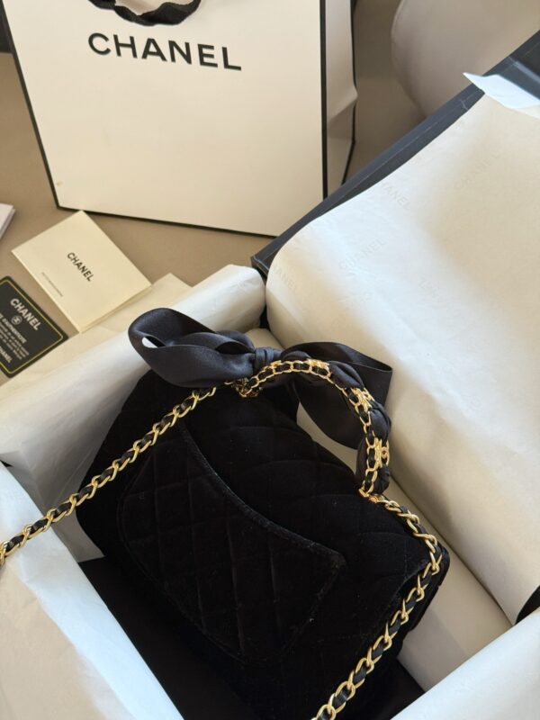 CHANEL-Velvet Bow Bag#2222