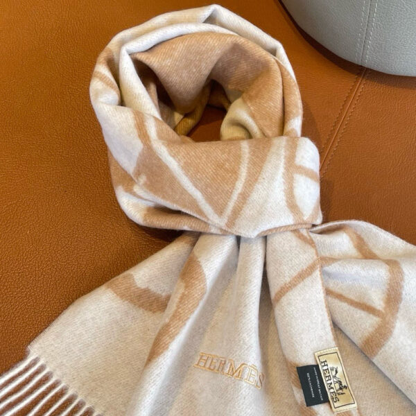 Hermes-Cashmere Jacquard Scarf #2289