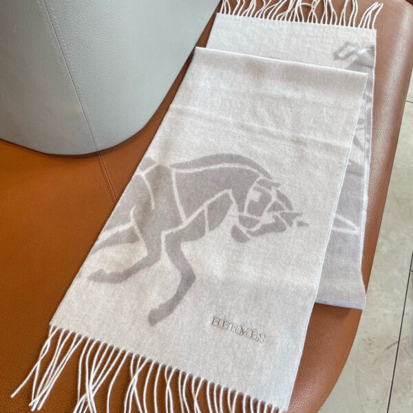 Hermes-Cashmere Jacquard Scarf #2289