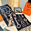 Hermes -Key Pattern Reversible Scarf #2290