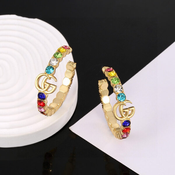 GUCCI-Colored Diamond Stud Earrings #2353